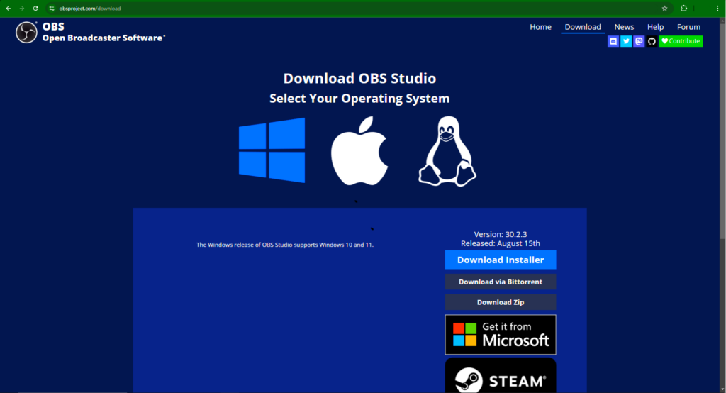 تحميل OBS Studio